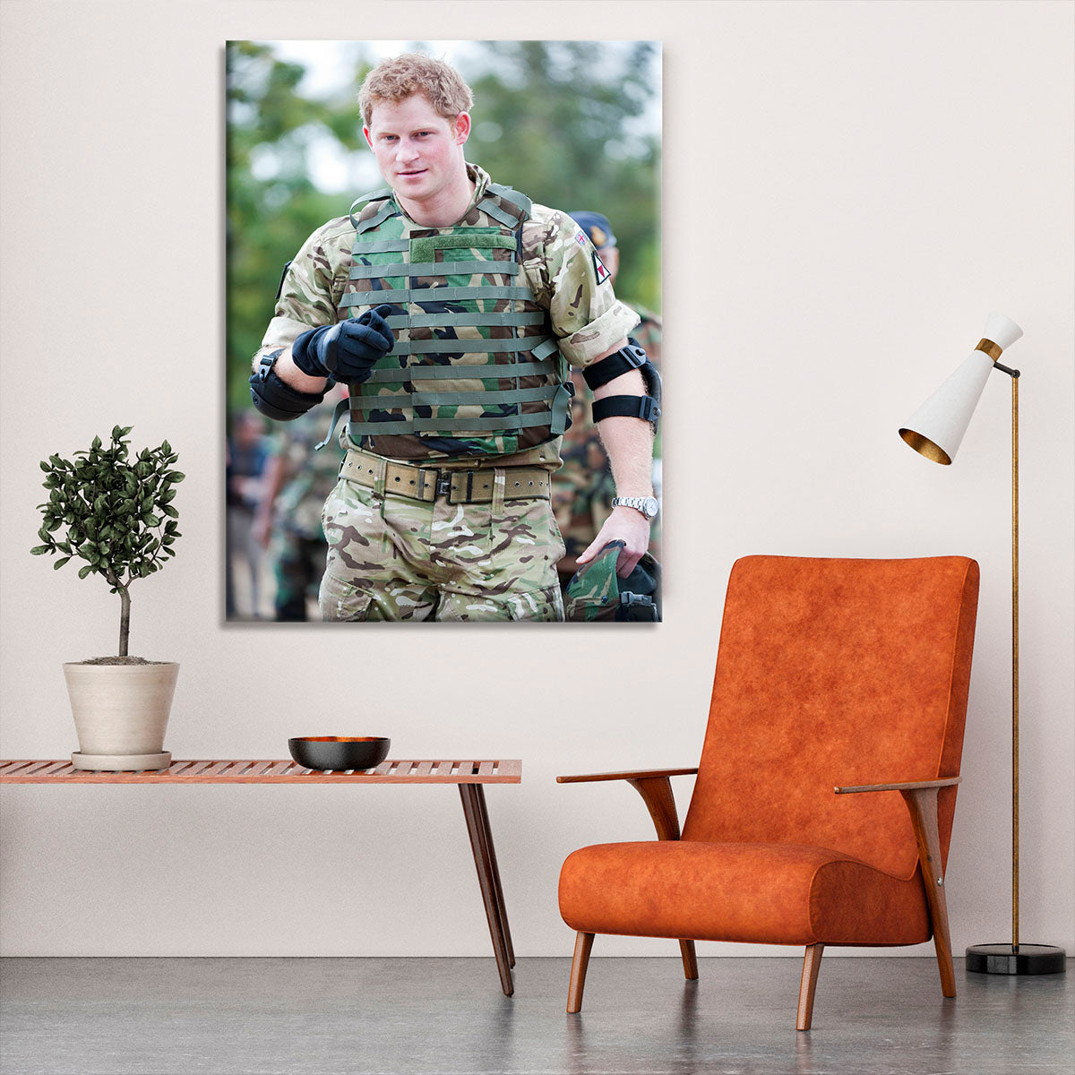 Prince Harry at the Jamaican Defence Force in Jamaica Canvas Print or Poster - Canvas Art Rocks - 6