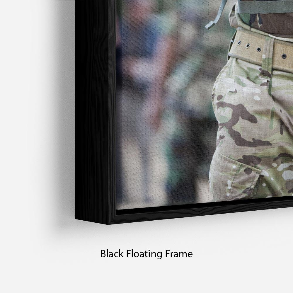 Prince Harry at the Jamaican Defence Force in Jamaica Floating Frame Canvas