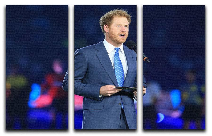 Prince Harry opening the Rugby World Cup 2015 3 Split Panel Canvas Print - Canvas Art Rocks - 1