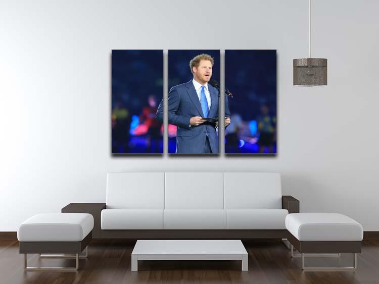 Prince Harry opening the Rugby World Cup 2015 3 Split Panel Canvas Print - Canvas Art Rocks - 3