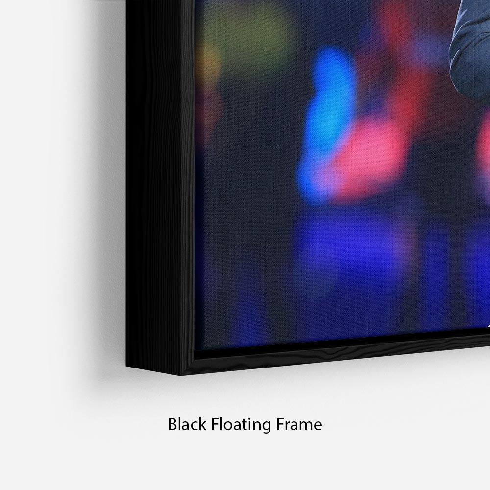 Prince Harry opening the Rugby World Cup 2015 Floating Frame Canvas