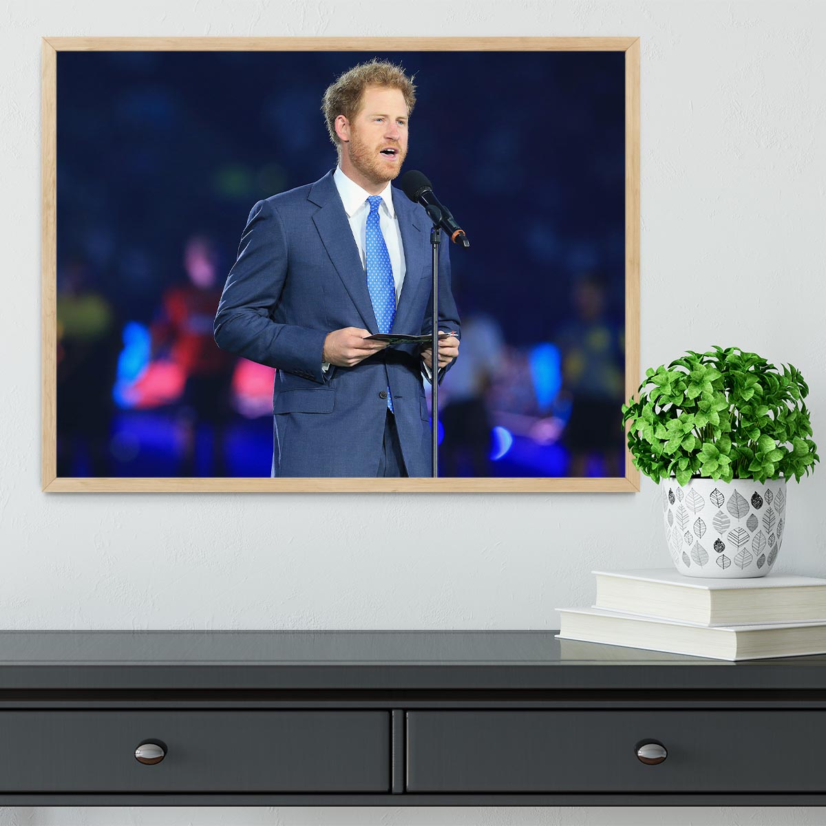 Prince Harry opening the Rugby World Cup 2015 Framed Print - Canvas Art Rocks - 4