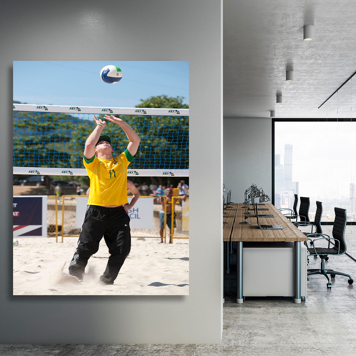 Prince Harry playing volleyball in Rio De Janeiro Brazil Canvas Print or Poster - Canvas Art Rocks - 3