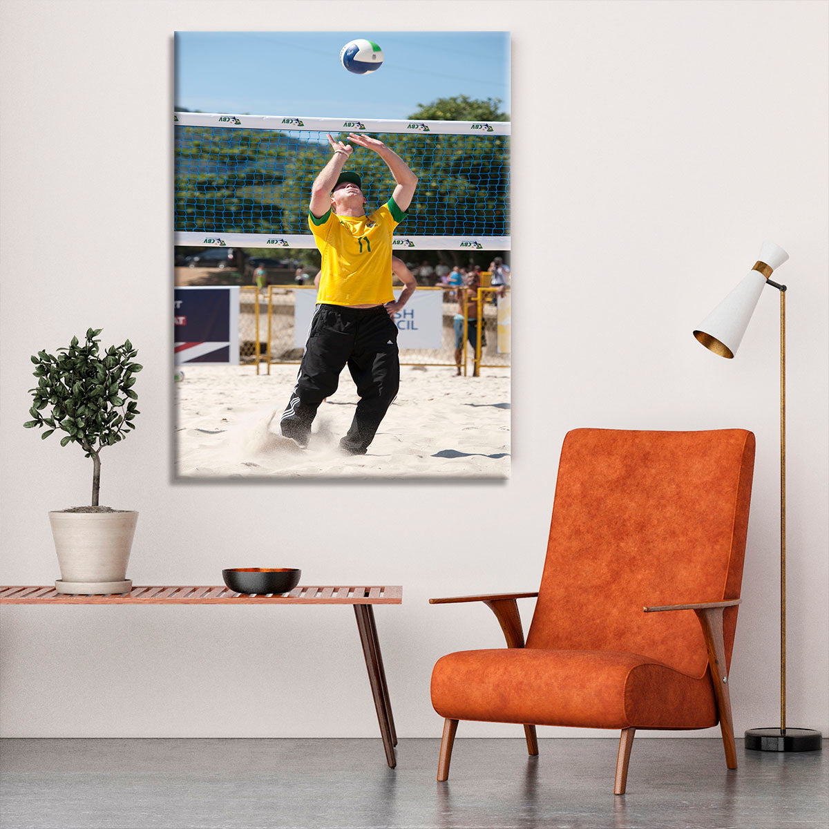 Prince Harry playing volleyball in Rio De Janeiro Brazil Canvas Print or Poster - Canvas Art Rocks - 6