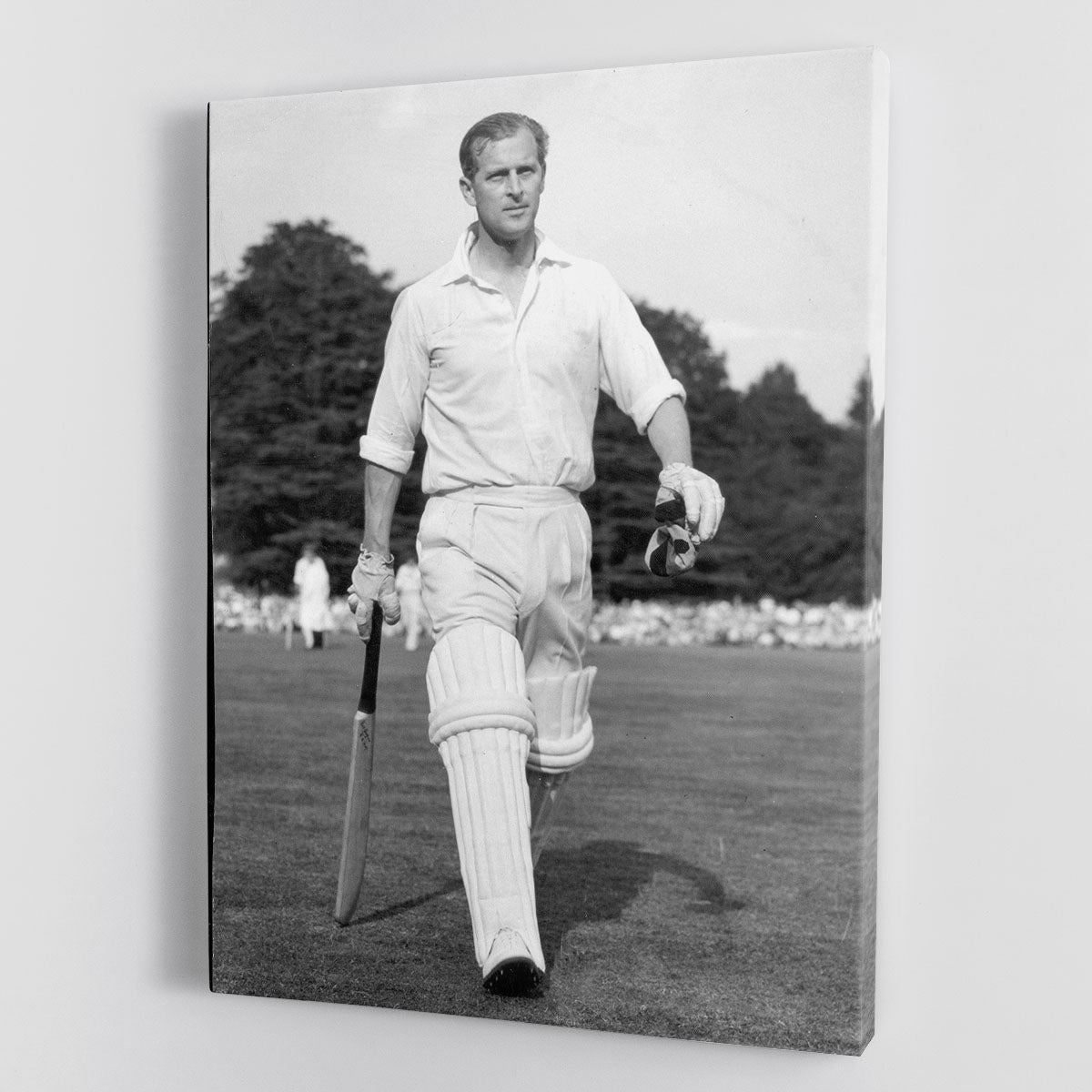 Prince Philip as cricket captain in a charity match Canvas Print or Poster - Canvas Art Rocks - 1