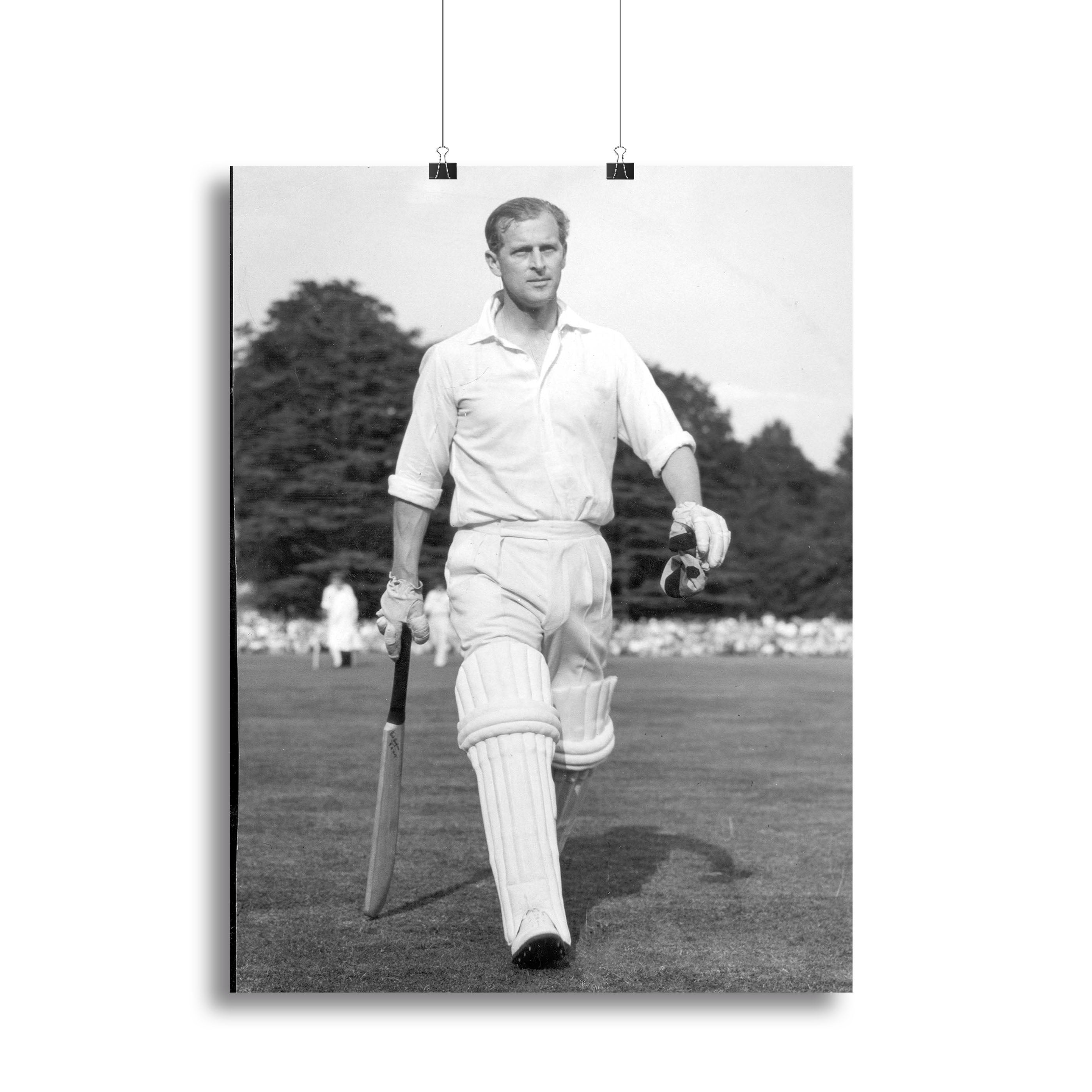 Prince Philip as cricket captain in a charity match Canvas Print or Poster - Canvas Art Rocks - 2