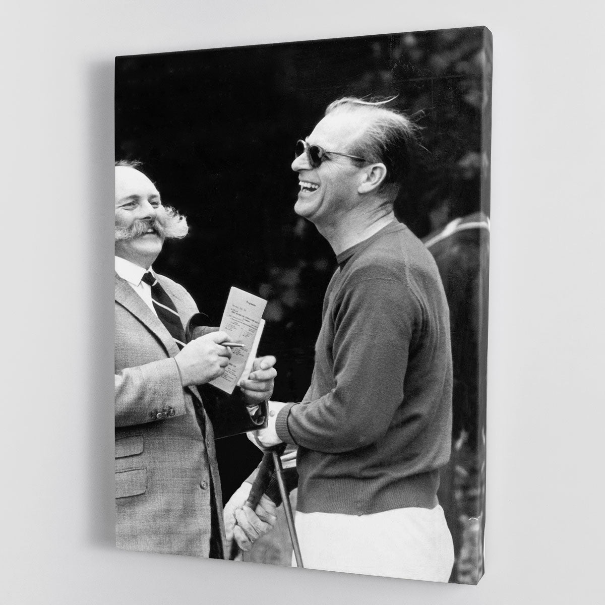 Prince Philip chatting with the comedian Jimmy Edwards Canvas Print or Poster - Canvas Art Rocks - 1