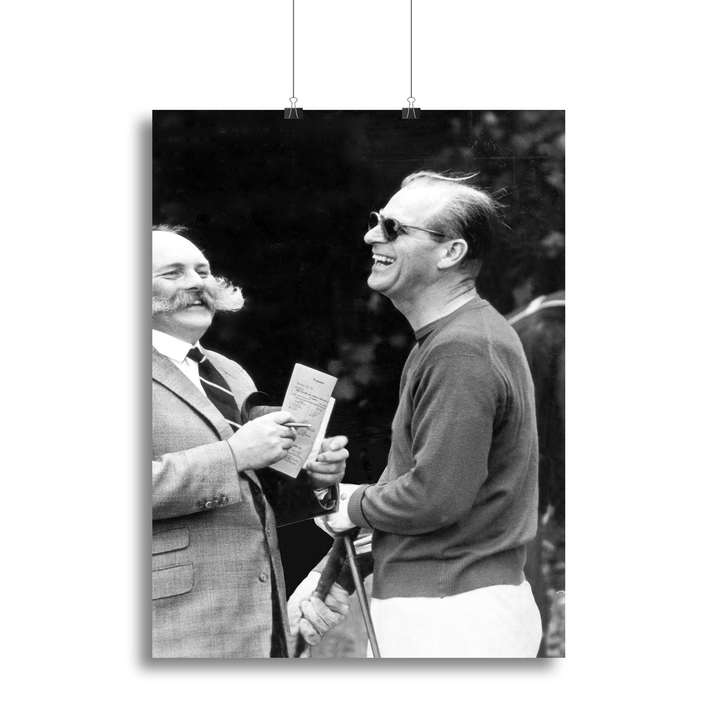 Prince Philip chatting with the comedian Jimmy Edwards Canvas Print or Poster - Canvas Art Rocks - 2