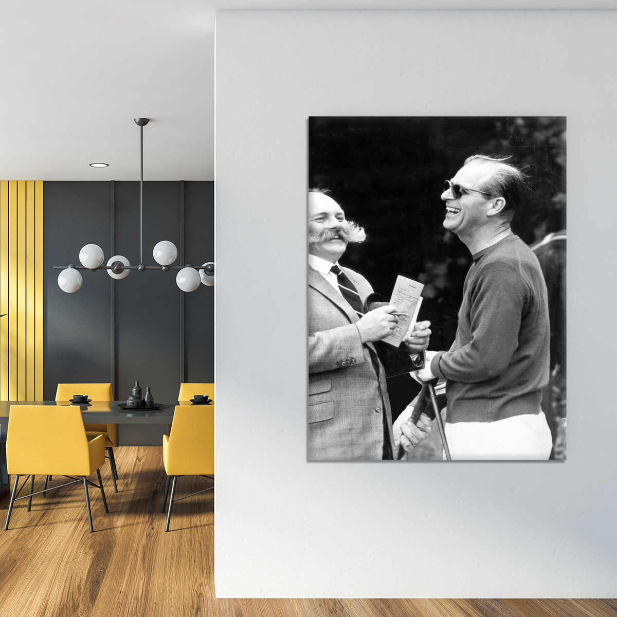 Prince Philip chatting with the comedian Jimmy Edwards Canvas Print or Poster - Canvas Art Rocks - 4