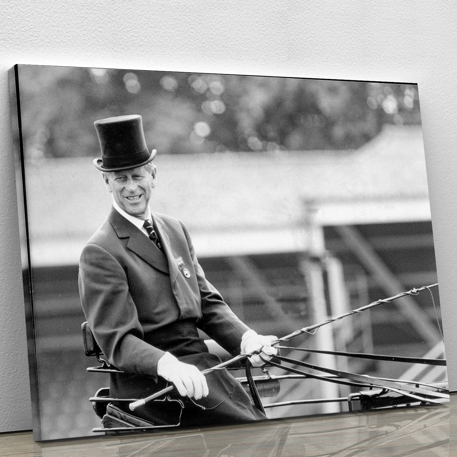 Prince Philip driving a carriage during a race at Ascot Canvas Print or Poster - Canvas Art Rocks - 1