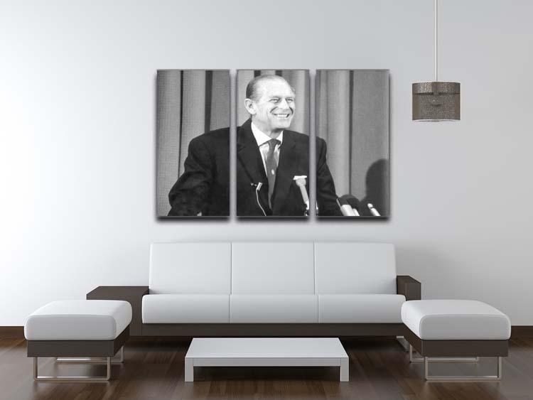 Prince Philip giving a lecture at Hudson Bay House 3 Split Panel Canvas Print - Canvas Art Rocks - 3