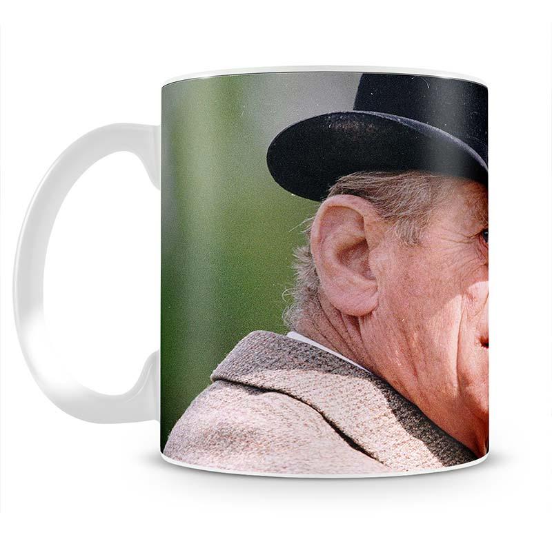 Prince Philip out riding in a black bowler hat Mug - Canvas Art Rocks - 2