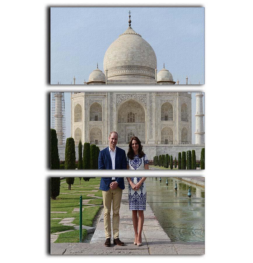 Prince William and Kate at the Taj Mahal India 3 Split Panel Canvas Print - Canvas Art Rocks - 1