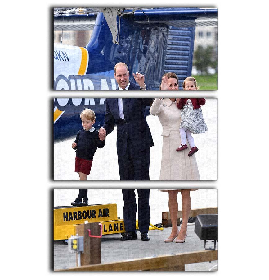 Prince William and Kate with George and Charlotte in Canada 3 Split Panel Canvas Print - Canvas Art Rocks - 1