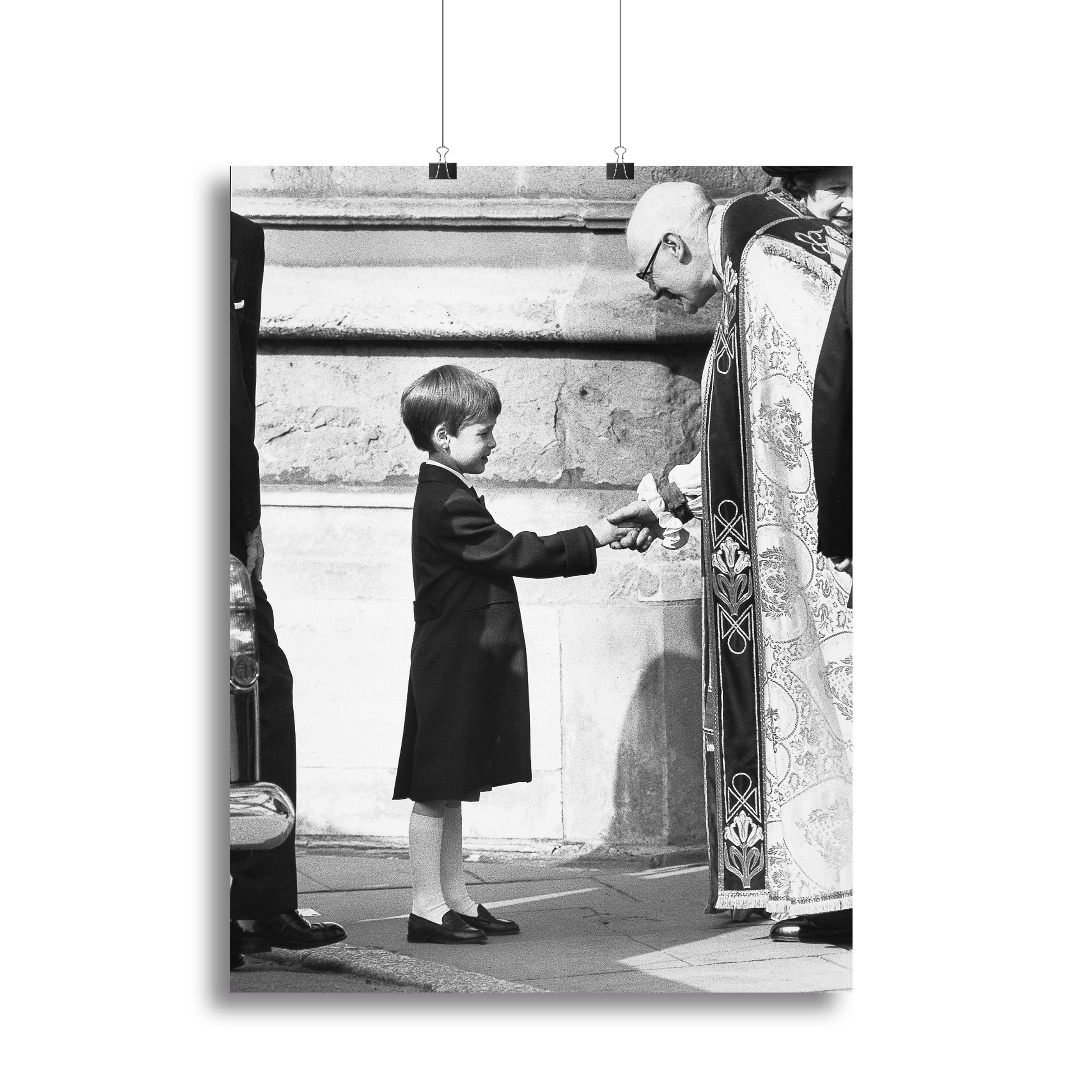 Prince William greeting the Dean of St Georges Chapel Canvas Print or Poster - Canvas Art Rocks - 2