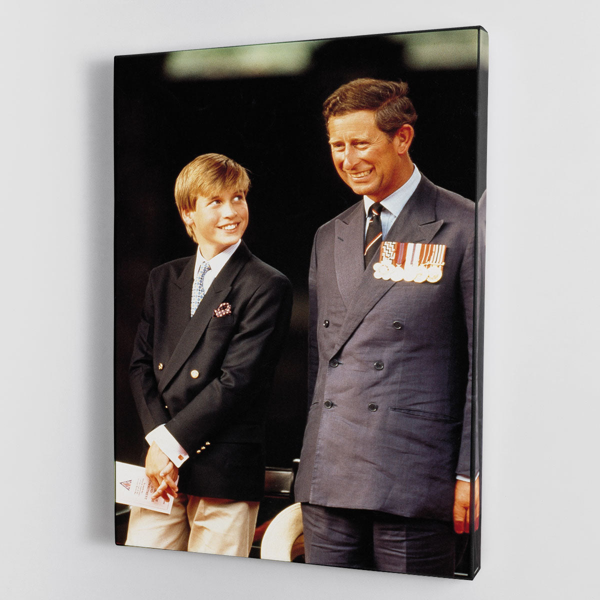 Prince William with Prince Charles at a VJ Parade Canvas Print or Poster - Canvas Art Rocks - 1