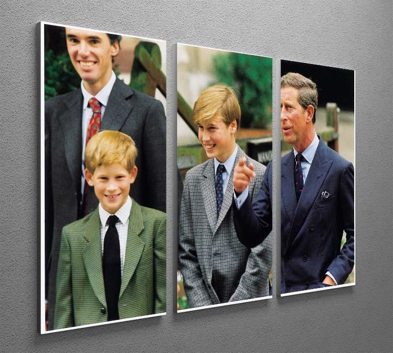 Prince Williams first day at Eton with Prince Charles 3 Split Panel Canvas Print - Canvas Art Rocks - 2