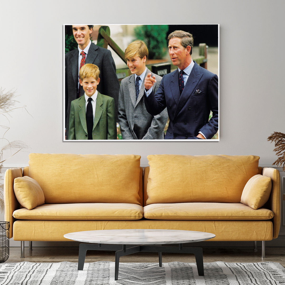 Prince Williams first day at Eton with Prince Charles Canvas Print or Poster - Canvas Art Rocks - 4