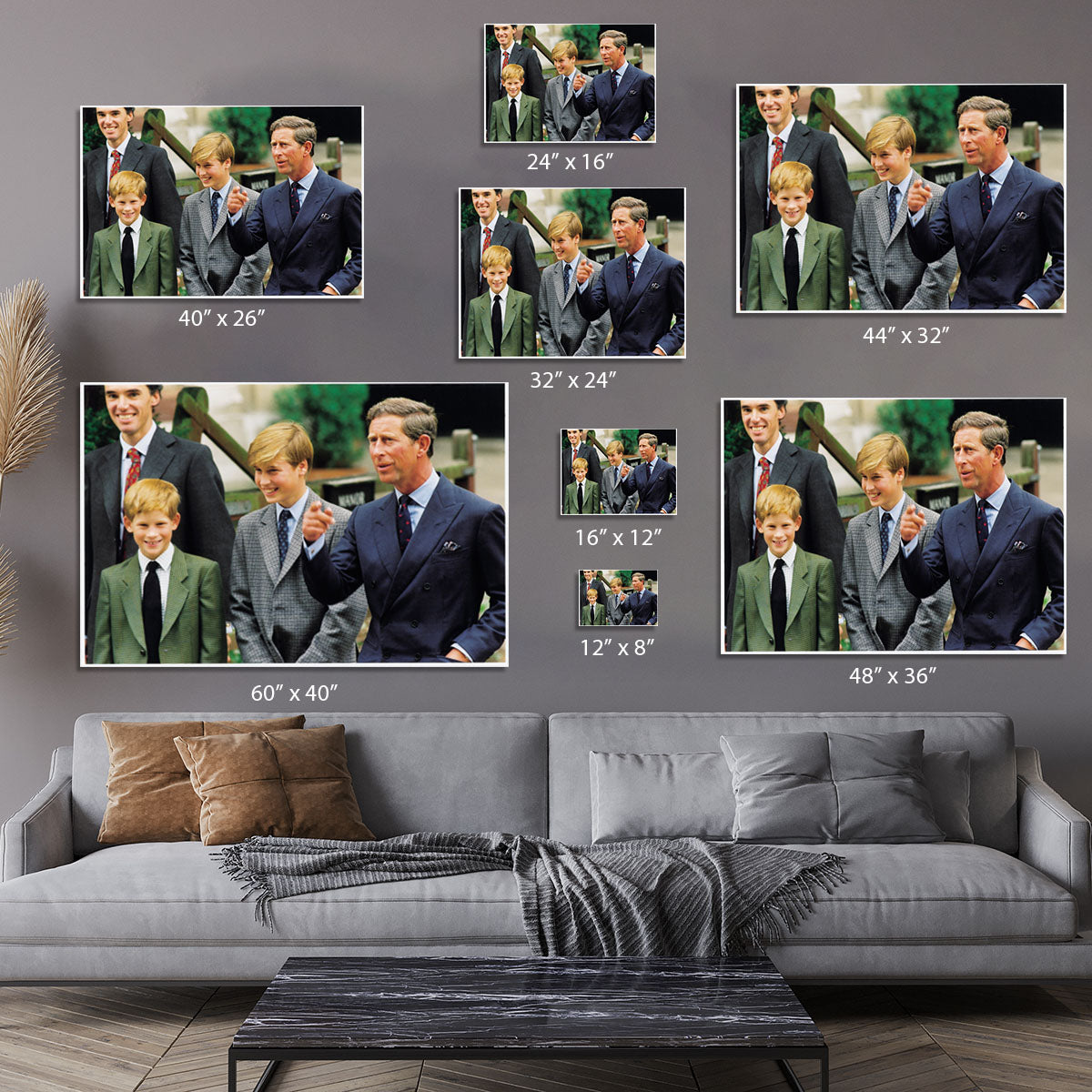 Prince Williams first day at Eton with Prince Charles Canvas Print or Poster - Canvas Art Rocks - 7