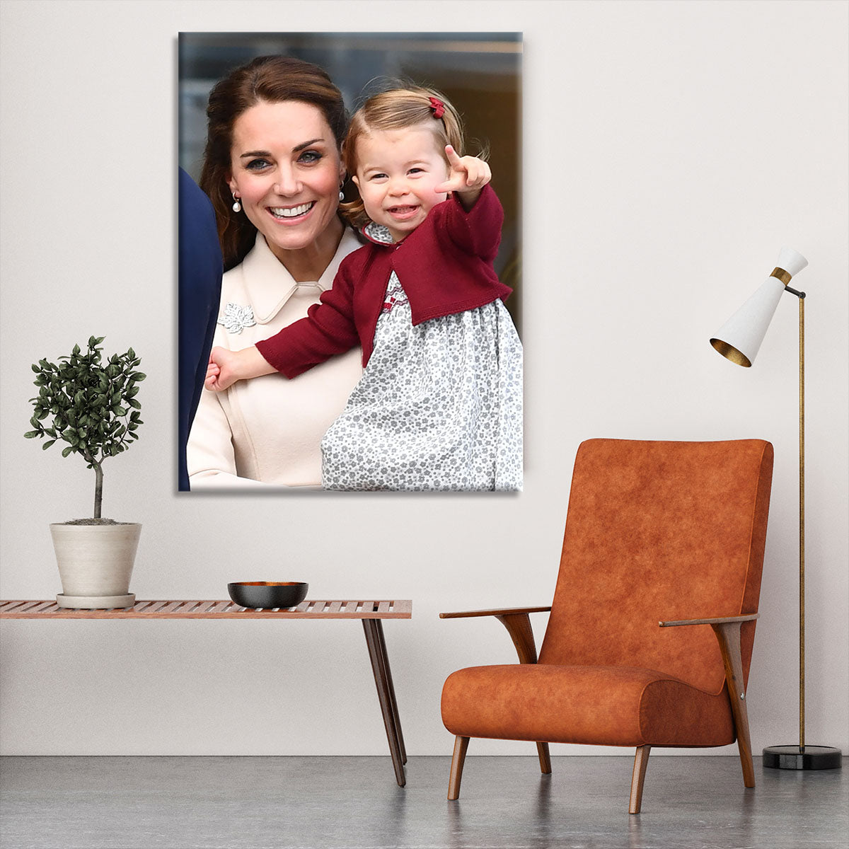 Princess Charlotte held by her mother Kate Canvas Print or Poster - Canvas Art Rocks - 6