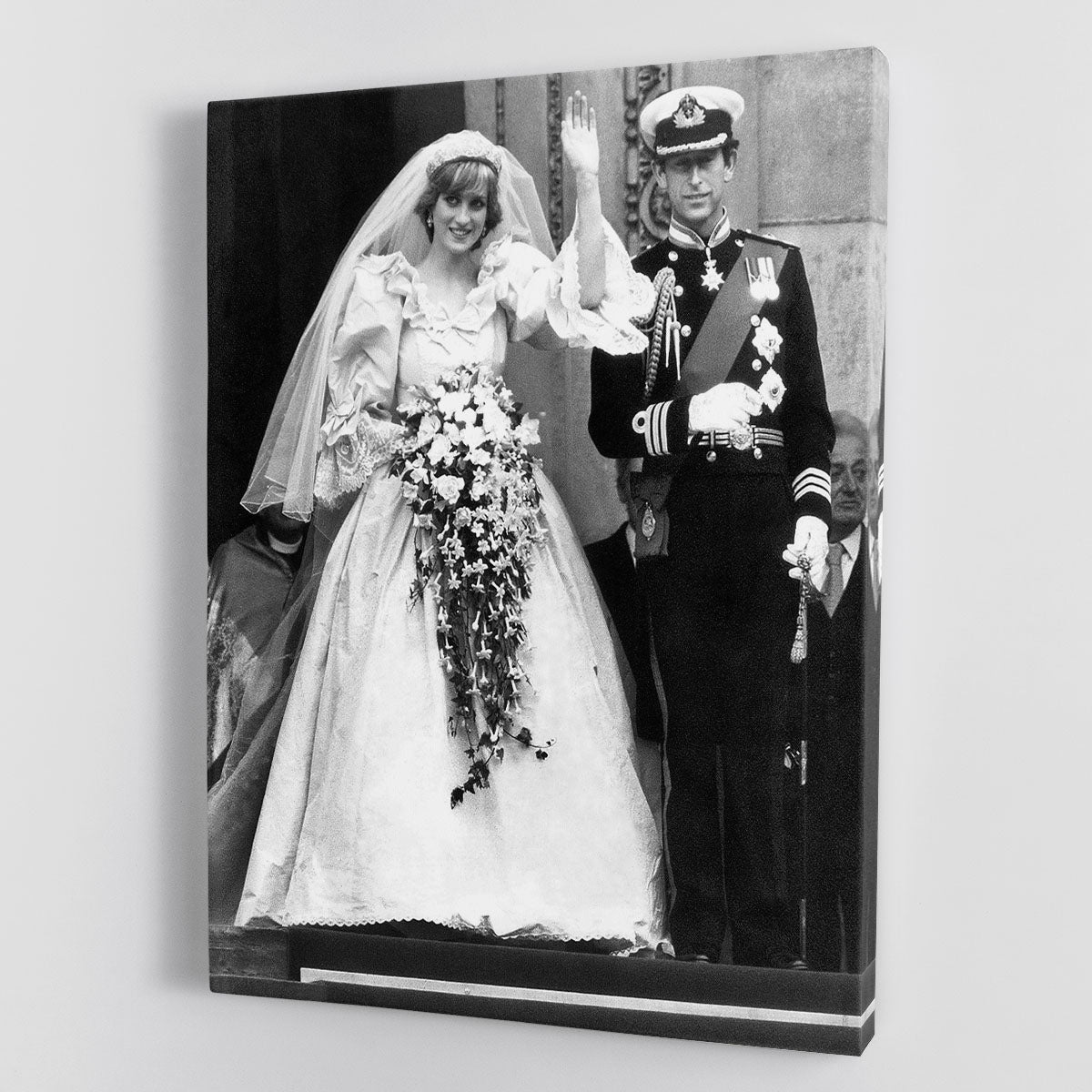 Princess Diana and Prince Charles at their wedding St Pauls Canvas Print or Poster - Canvas Art Rocks - 1