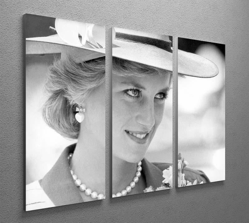 Princess Diana arrives at church in Melbourne Australia 3 Split Panel Canvas Print - Canvas Art Rocks - 2
