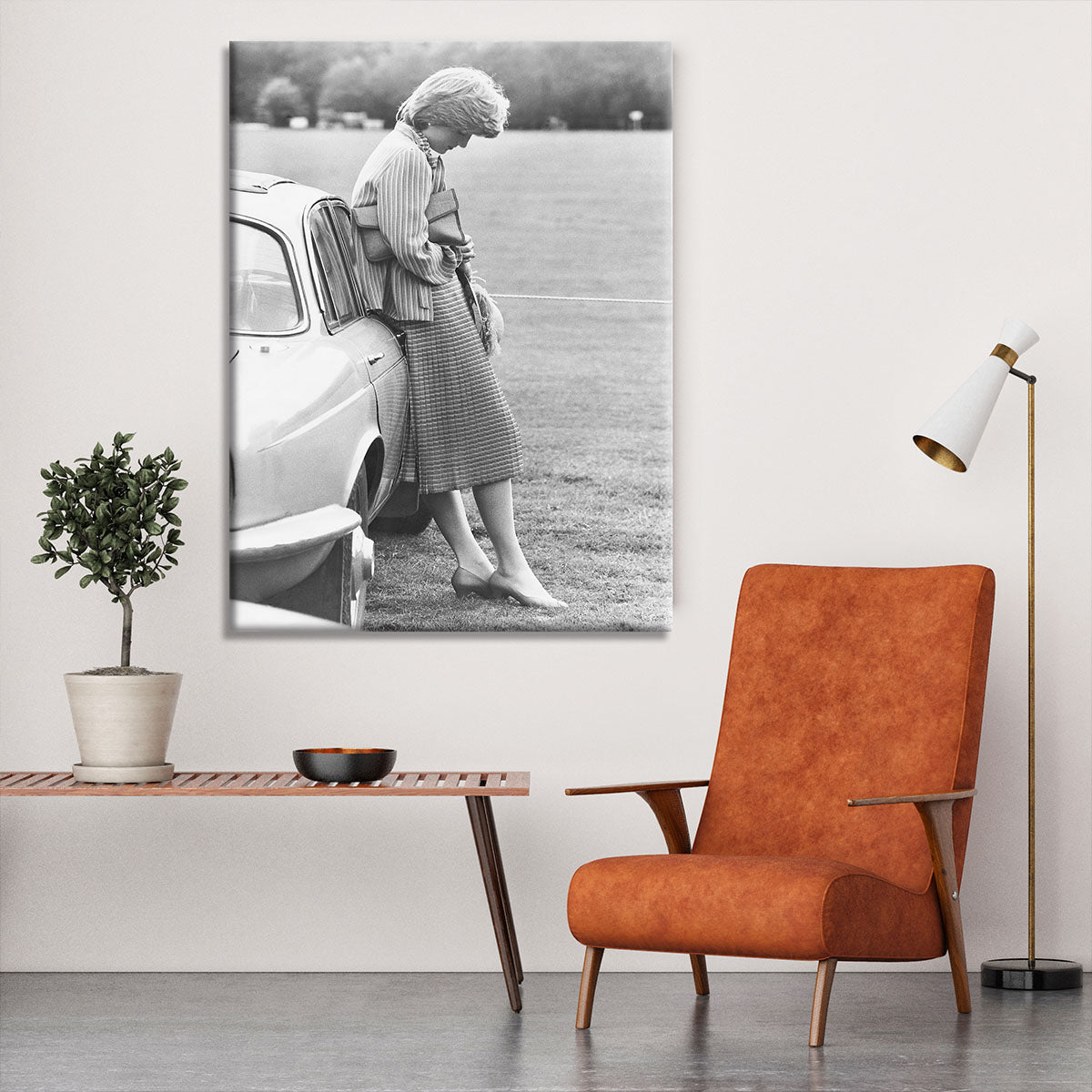 Princess Diana at a polo match Canvas Print or Poster - Canvas Art Rocks - 6