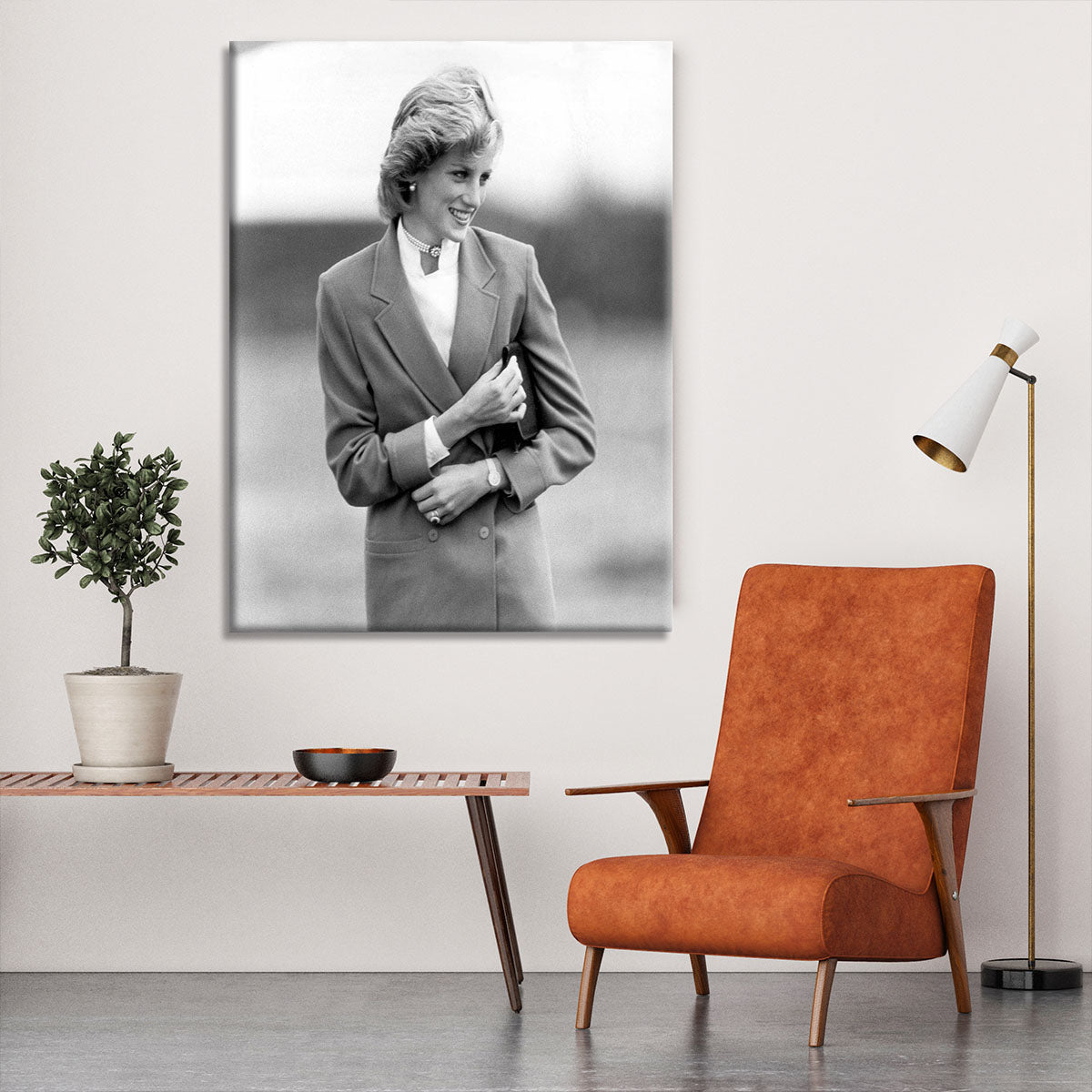 Princess Diana in Bedfordshire visiting disabled children Canvas Print or Poster - Canvas Art Rocks - 6