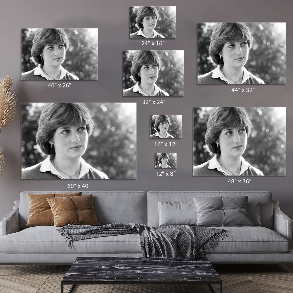 Princess Diana meeting the press for the first time Canvas Print or Poster - Canvas Art Rocks - 7