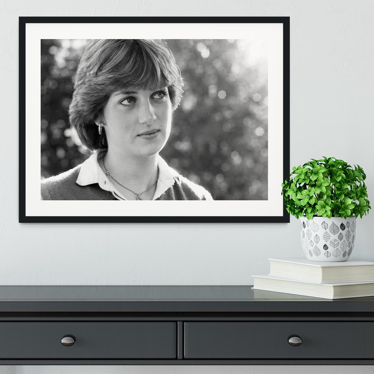 Princess Diana meeting the press for the first time Framed Print - Canvas Art Rocks - 1