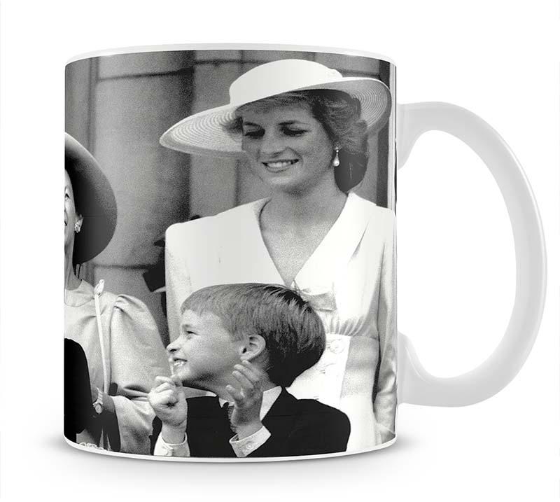 Princess Diana with Prince Harry watching Trooping the Colour Mug - Canvas Art Rocks - 1