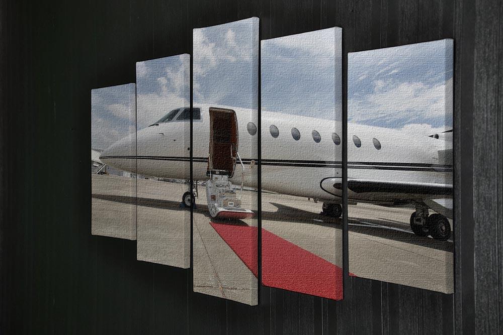 Private airplane with red carpet 5 Split Panel Canvas  - Canvas Art Rocks - 2