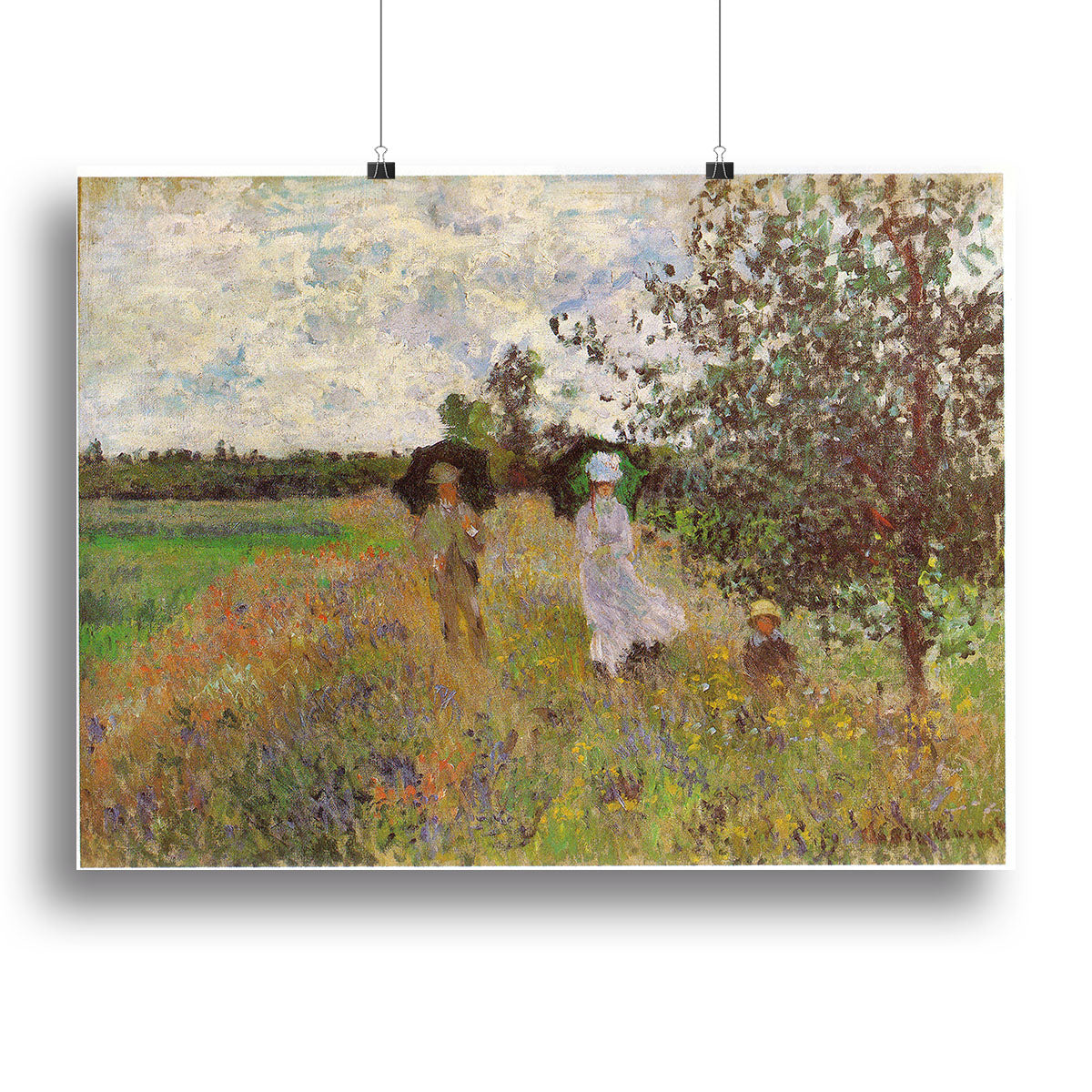 Promenade a Argenteuil 1875 by Monet Canvas Print or Poster - Canvas Art Rocks - 2