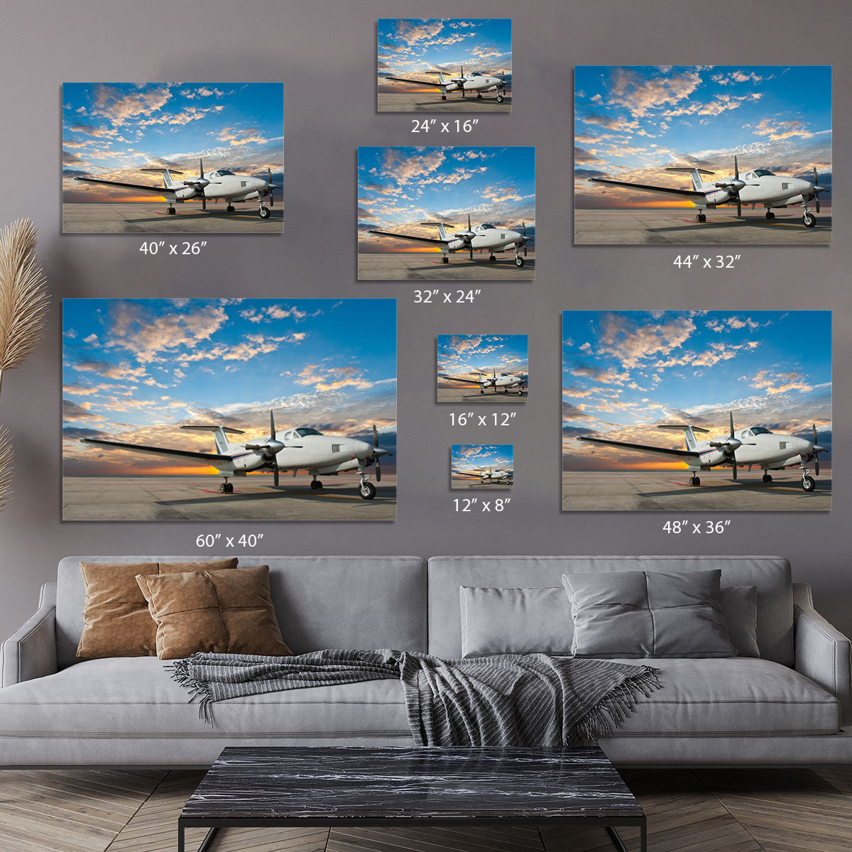 Propeller plane parking at the airport Canvas Print or Poster - Canvas Art Rocks - 7