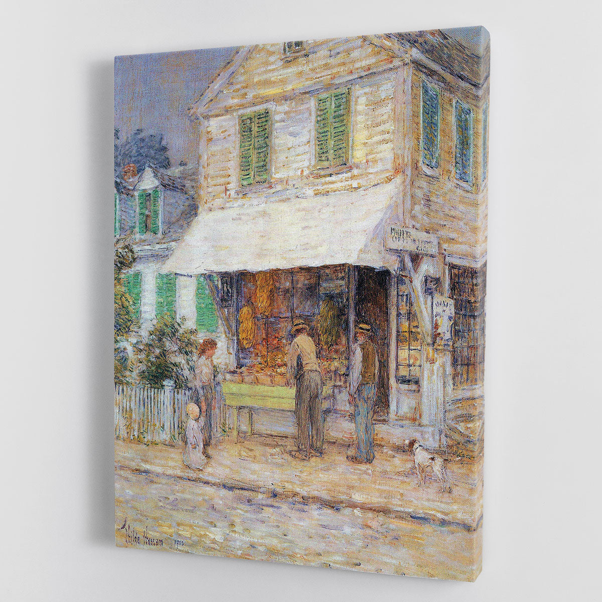 Provincial town by Hassam Canvas Print or Poster - Canvas Art Rocks - 1