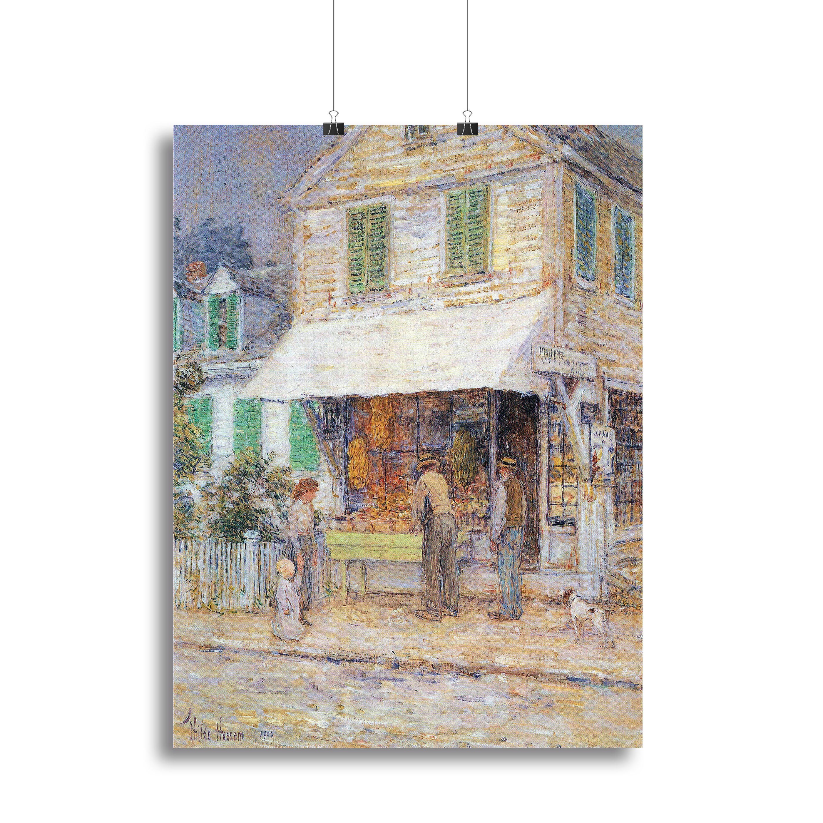 Provincial town by Hassam Canvas Print or Poster - Canvas Art Rocks - 2