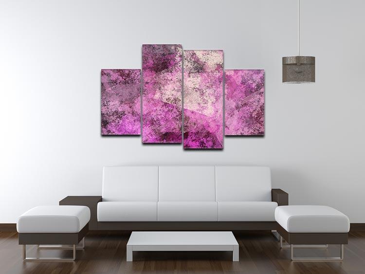 Purple Mist 4 Split Panel Canvas - Canvas Art Rocks - 3