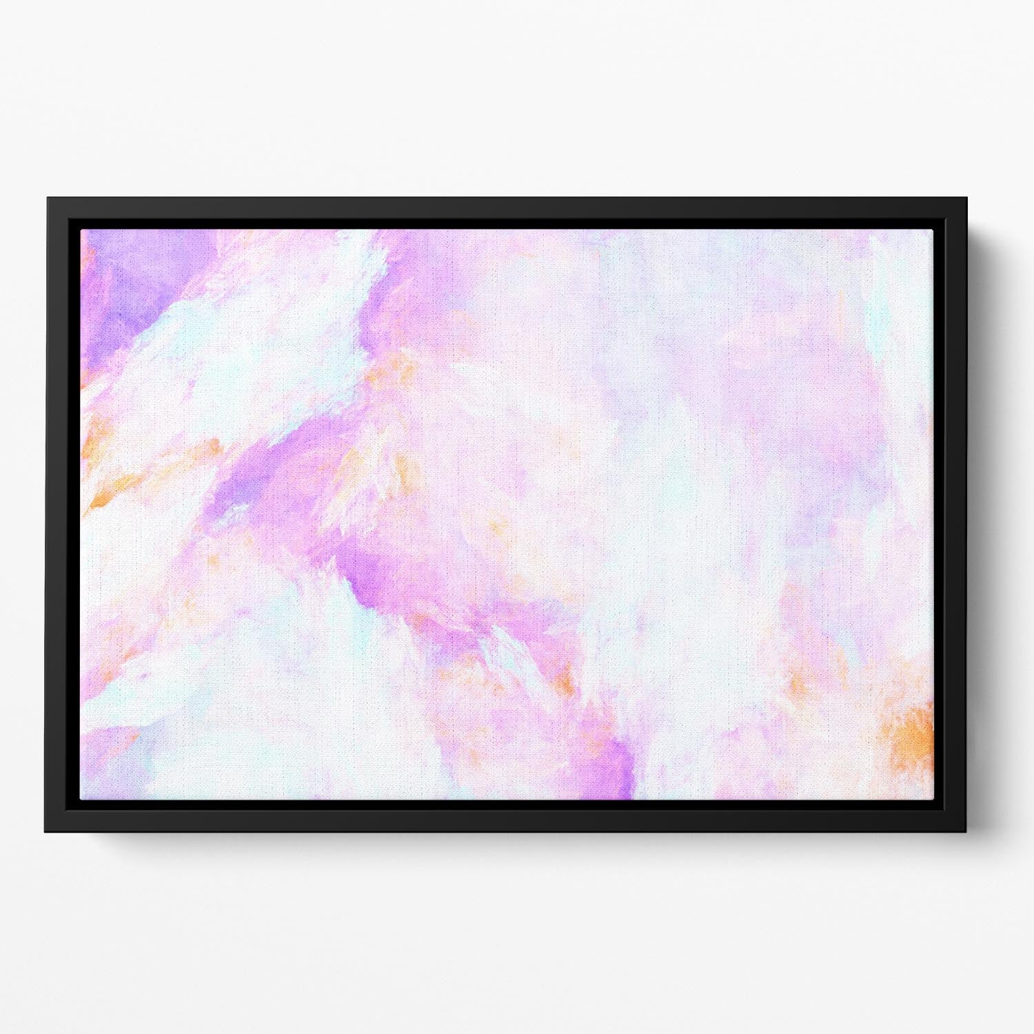 Purple Watercolour Floating Framed Canvas - Canvas Art Rocks - 2