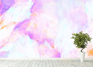 Purple Watercolour Wall Mural Wallpaper - Canvas Art Rocks - 4