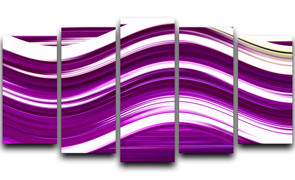 Purple Wave 5 Split Panel Canvas - Canvas Art Rocks - 1
