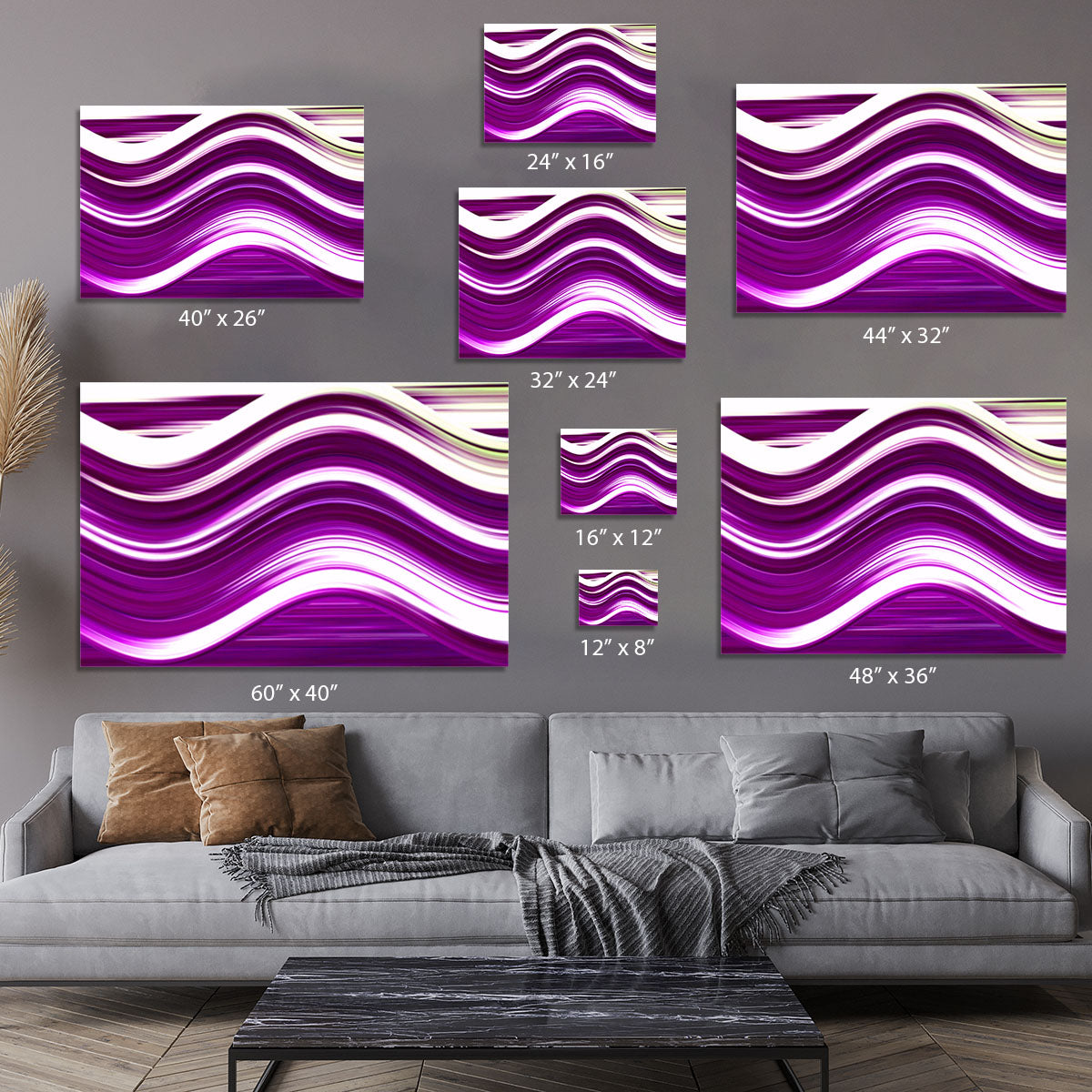 Purple Wave Canvas Print or Poster - Canvas Art Rocks - 7