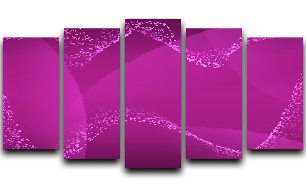 Purple Waves 5 Split Panel Canvas  - Canvas Art Rocks - 1