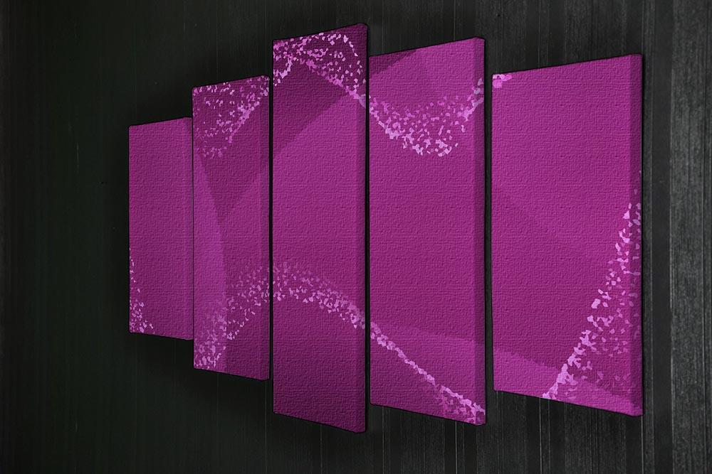 Purple Waves 5 Split Panel Canvas - Canvas Art Rocks - 2