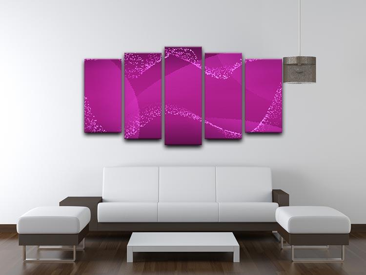 Purple Waves 5 Split Panel Canvas - Canvas Art Rocks - 3