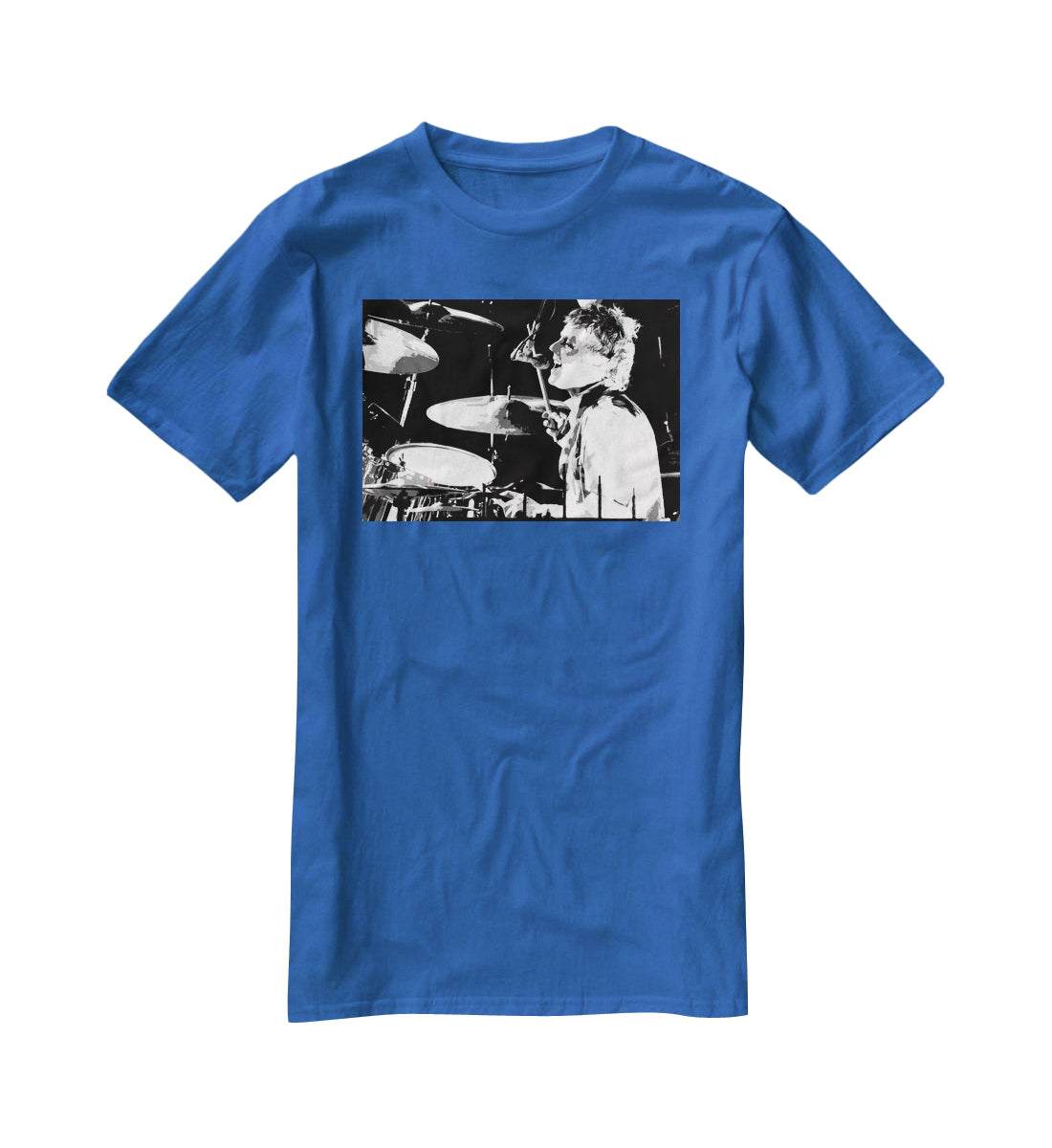 Queen Drummer Roger Taylor Pop Art T-Shirt - Canvas Art Rocks - 2