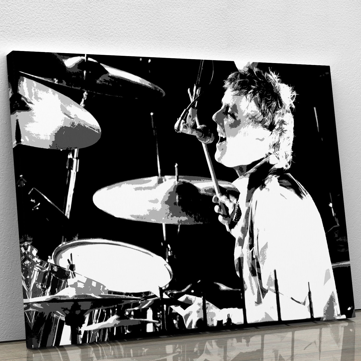 Queen Drummer Roger Taylor Pop Art Canvas Print or Poster - Canvas Art Rocks - 1
