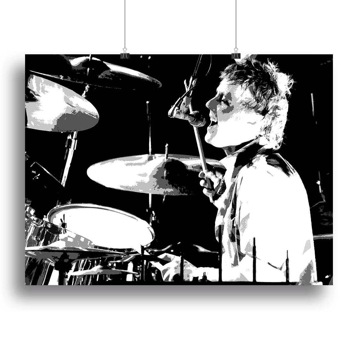 Queen Drummer Roger Taylor Pop Art Canvas Print or Poster - Canvas Art Rocks - 2