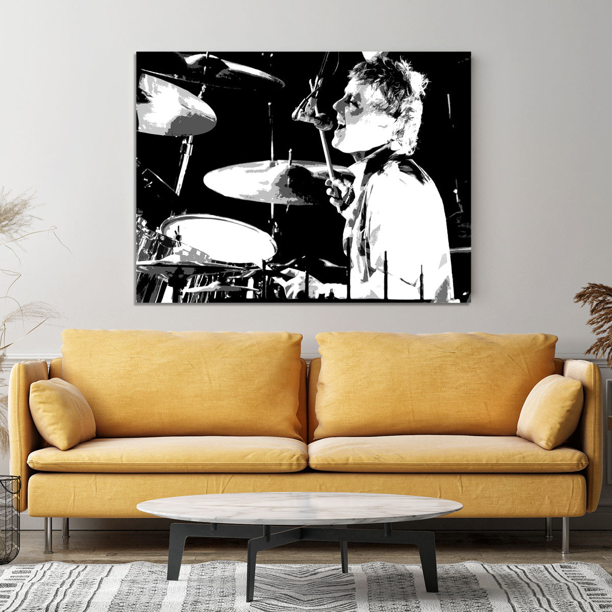 Queen Drummer Roger Taylor Pop Art Canvas Print or Poster - Canvas Art Rocks - 4