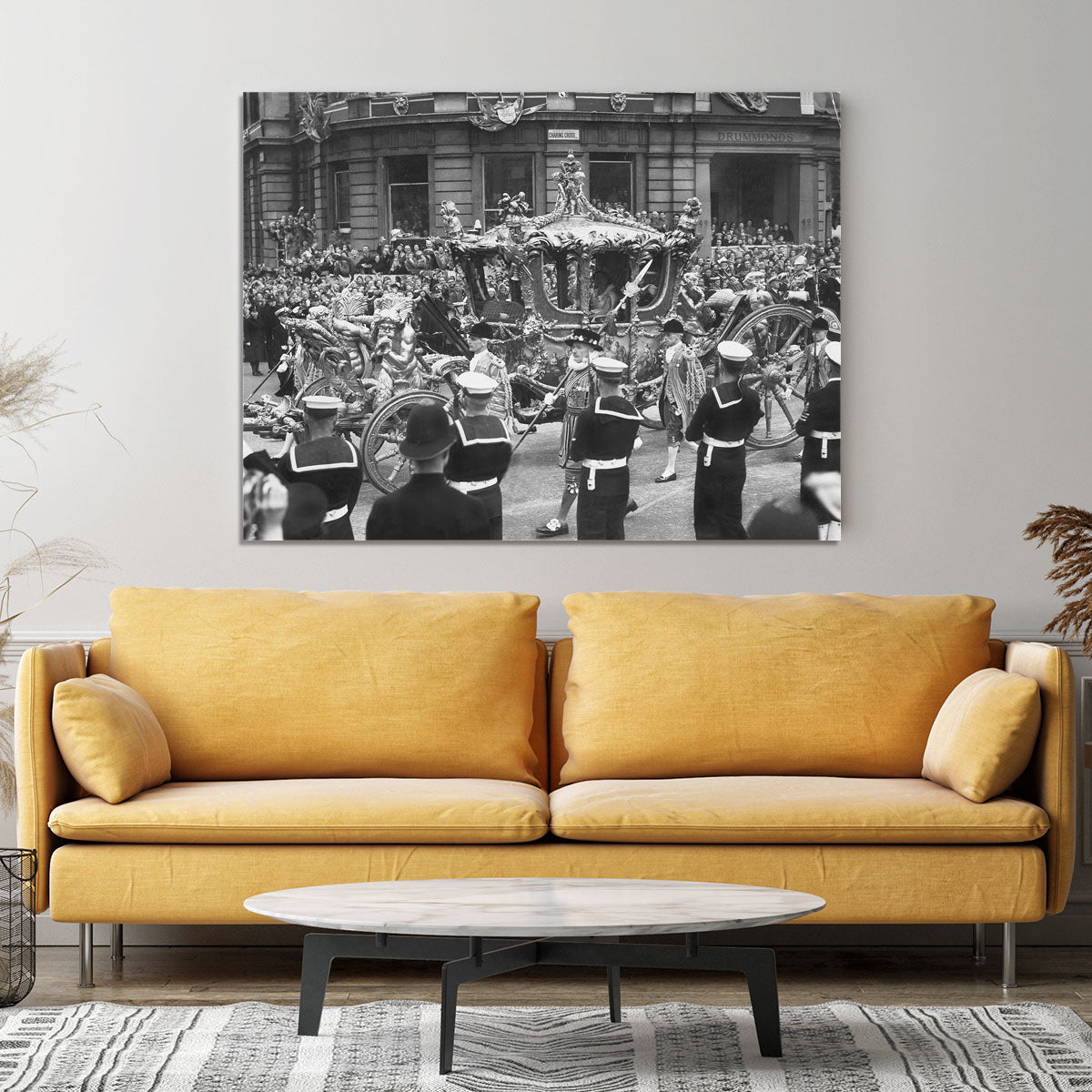 Queen Elizabeth II Coronation procession at Charing Cross Canvas Print or Poster - Canvas Art Rocks - 4