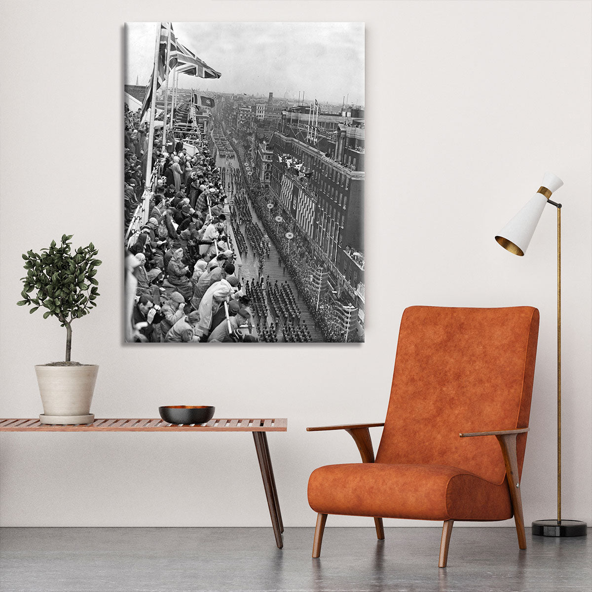 Queen Elizabeth II Coronation procession pass on Oxford Street Canvas Print or Poster - Canvas Art Rocks - 6